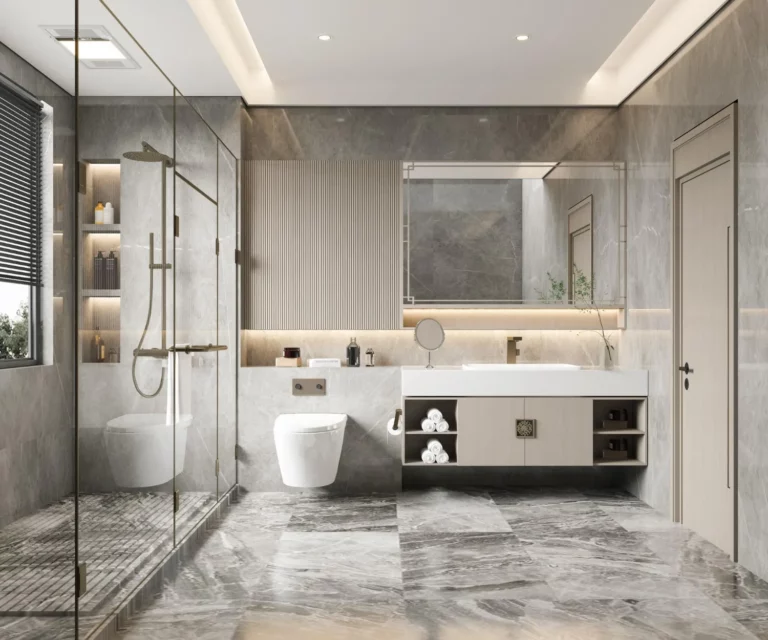 Salle de bain d'un appartement à vendre , Résidence Bellevue